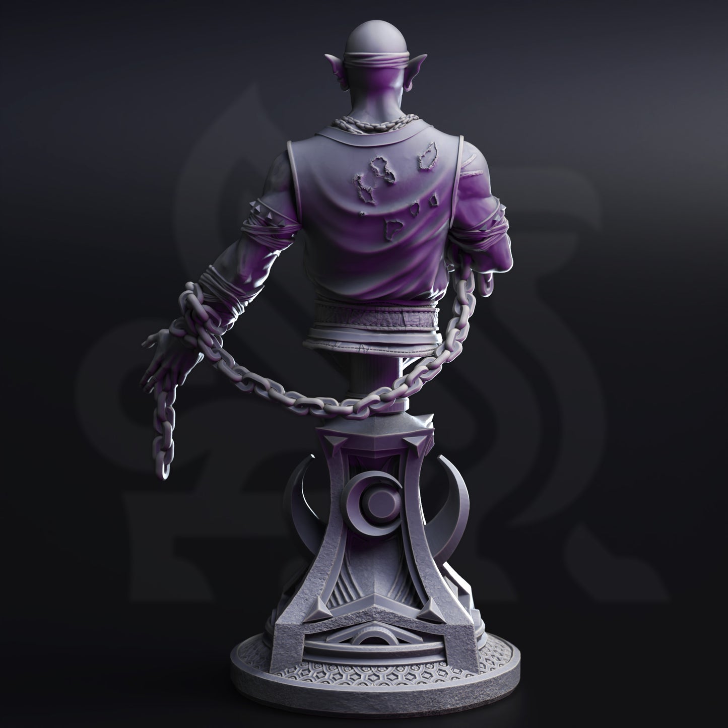 Uxas the Reborn – Drow Lunar Monk (Bust)