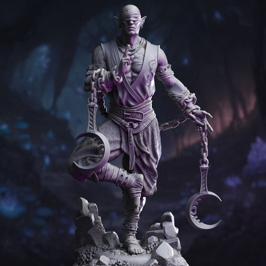 Uxas the Reborn – Drow Lunar Monk