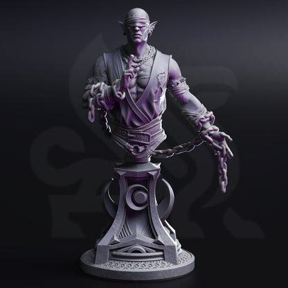 Uxas the Reborn – Drow Lunar Monk (Bust)